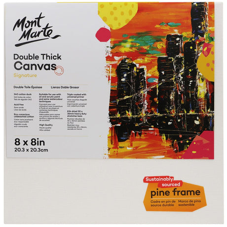 Mont Marte Canvas Double Thick Signature 20.3 X 20.3Cm (8 X 8In)