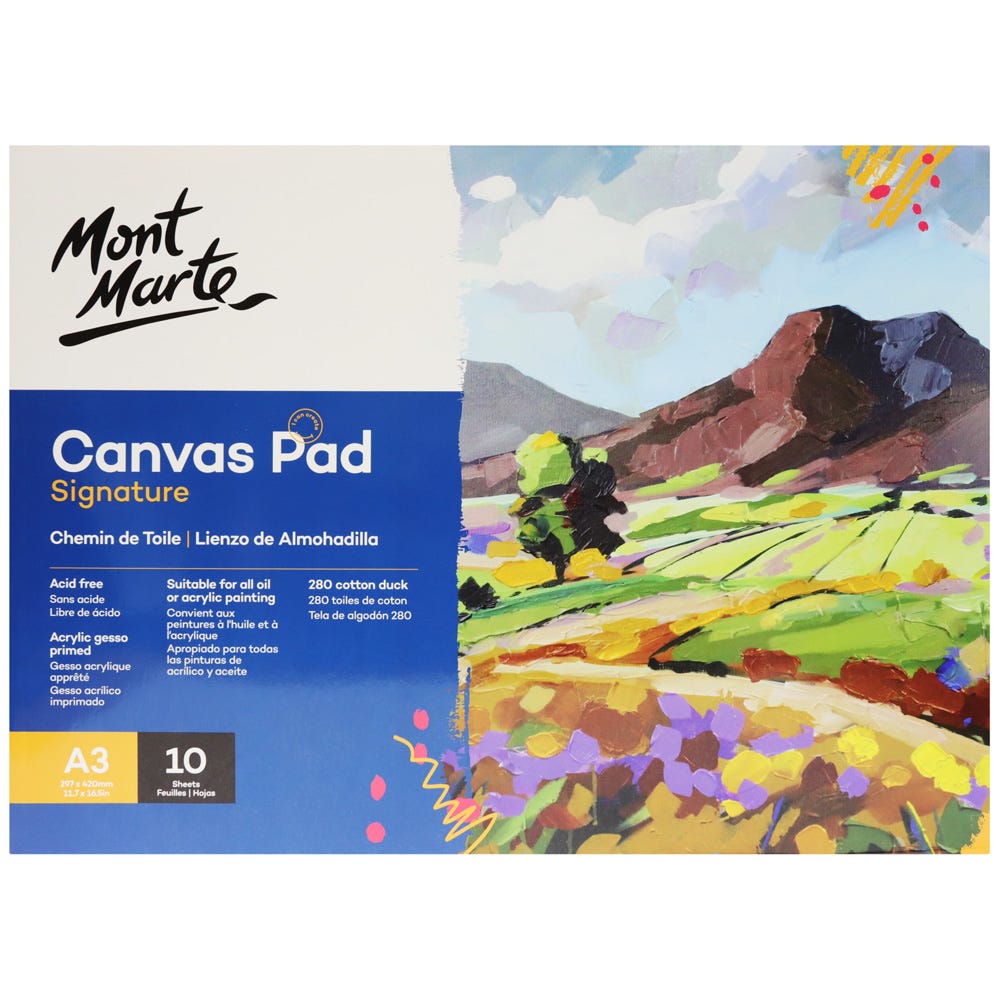 Mont Marte Canvas Pad Signature 10 Sheet A3 (11.7 X 16.5In)