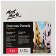 Mont Marte Canvas Panels Signature Pack 5 10.2 X 10.2Cm (4 X 4In)