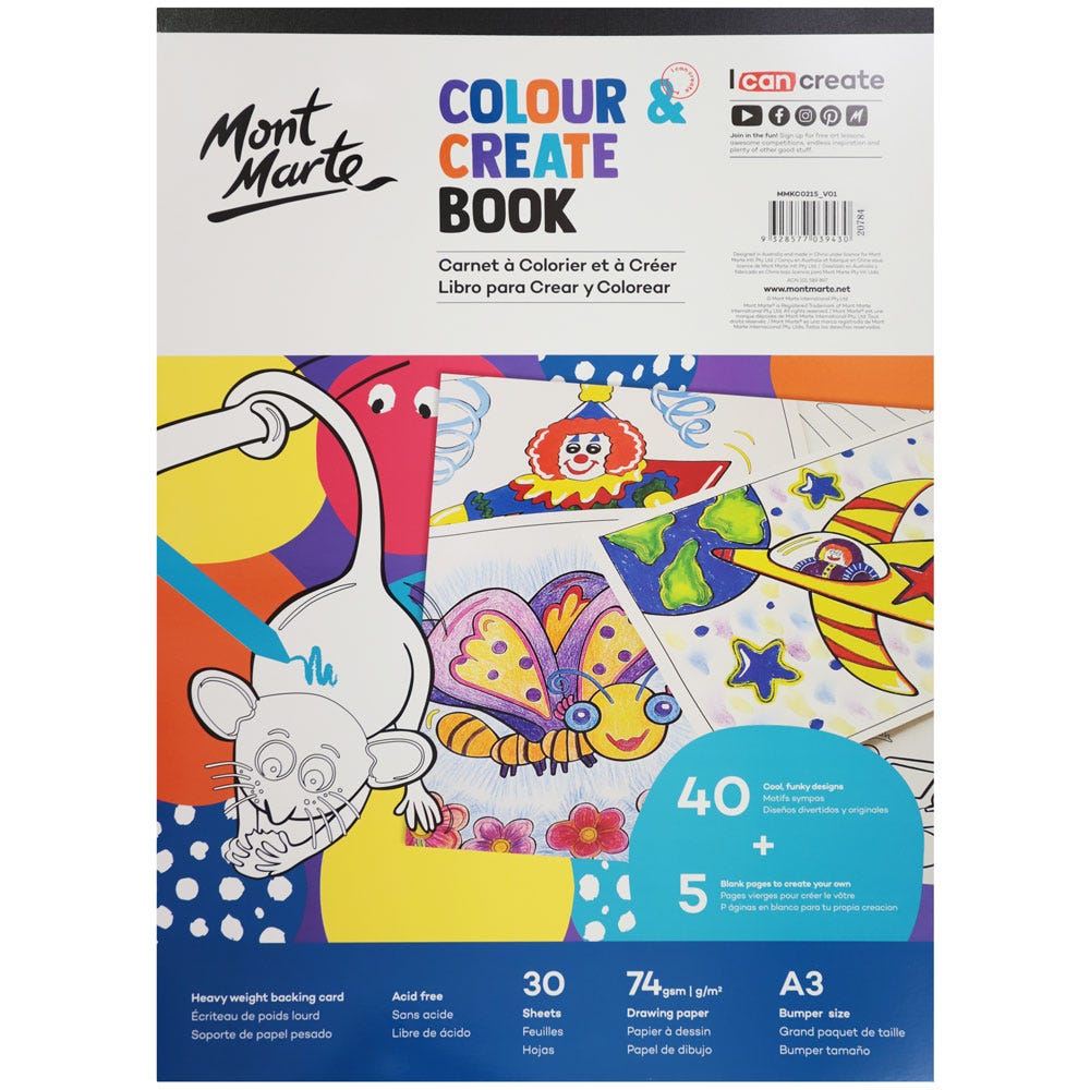Mont Marte Colour And Create Book A3