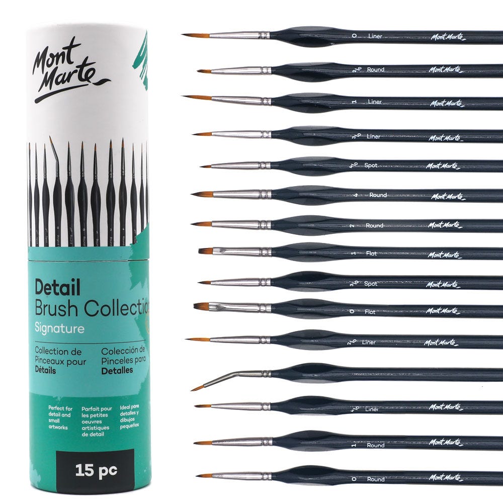 Mont Marte Detail Brush Collection Signature 15Pc