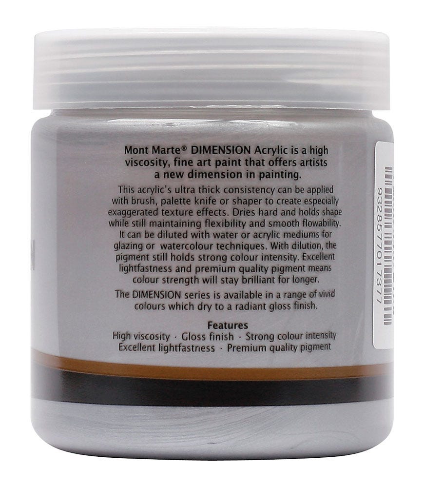 Mont Marte Dimension Acrylic Premium 250Ml 8 5 Us Fl Oz Silver
