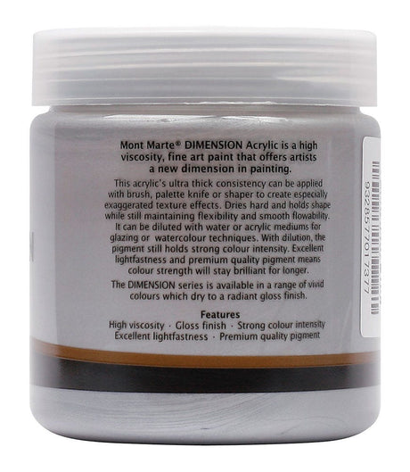 Mont Marte Dimension Acrylic Premium 250Ml 8 5 Us Fl Oz Silver