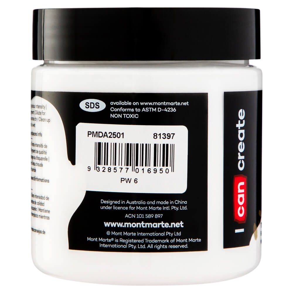 Mont Marte Dimension Acrylic Premium 250Ml 8 5 Us Fl Oz Titanium White