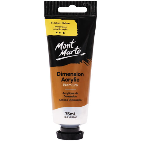 Mont Marte Dimension Acrylic Premium 75ml - Medium Yellow