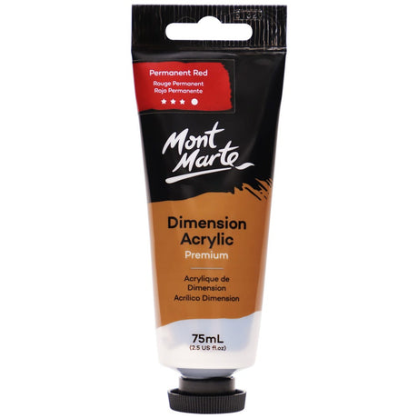 Mont Marte Dimension Acrylic Premium 75ml - Permanent Red