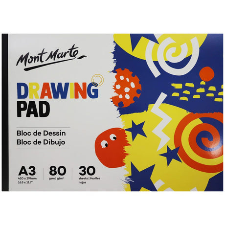 Mont Marte Drawing Pad A3 80Gsm 30 Sheets
