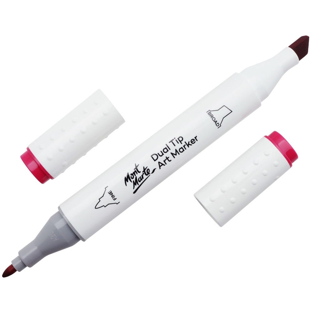 Mont Marte Dual Tip Art Marker Premium - Rose Red 3