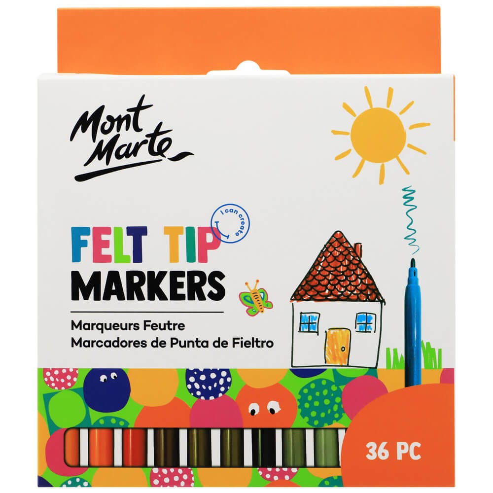 Mont Marte Felt Tip Markers 36Pc