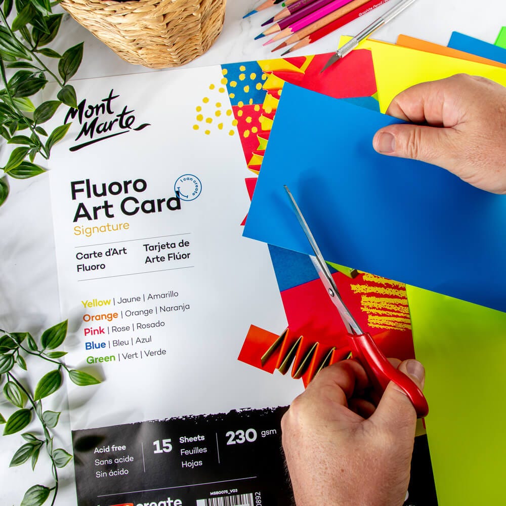 Mont Marte Fluoro Art Card Signature A4 230 Gsm