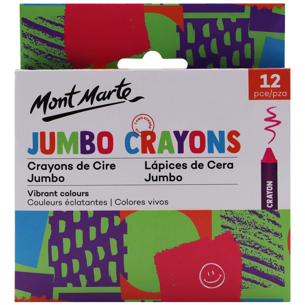 Mont Marte Jumbo Crayons 12Pc