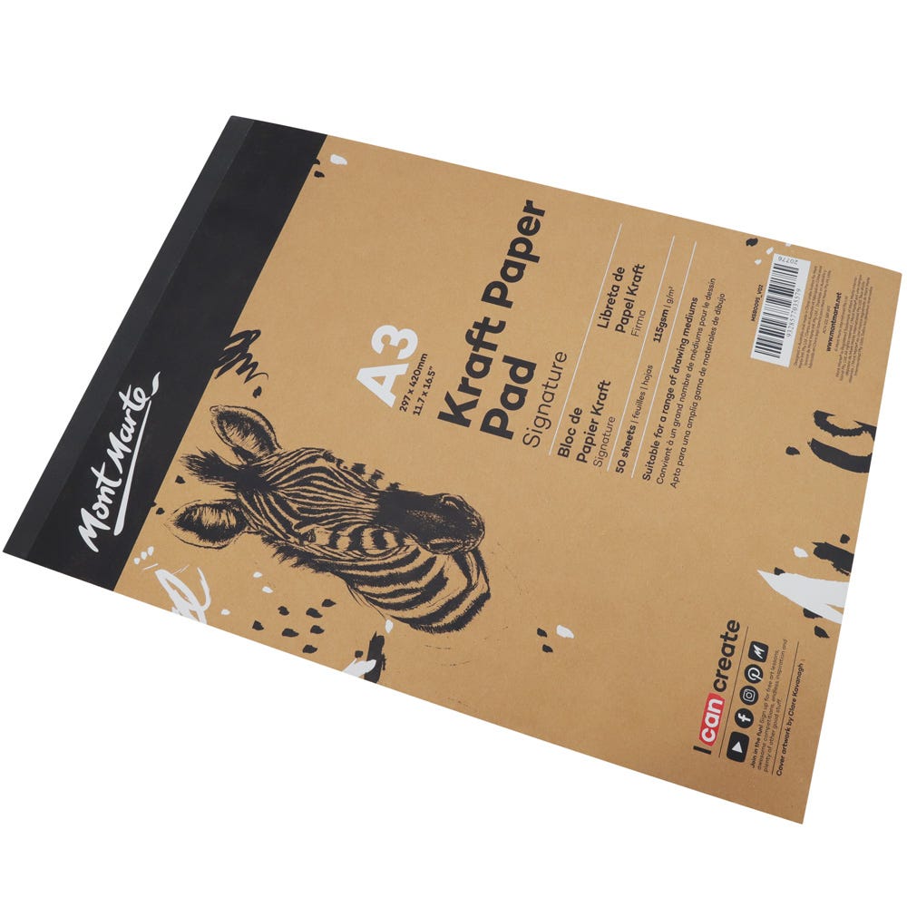 Mont Marte Kraft Paper Pad Signature A3 50 Sheets