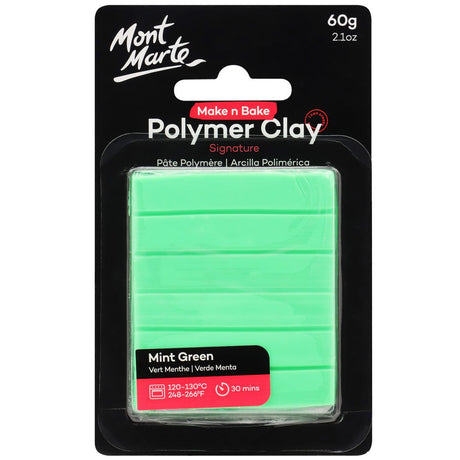Mont Marte Make N Bake Polymer Clay Signature 60g - Mint Green
