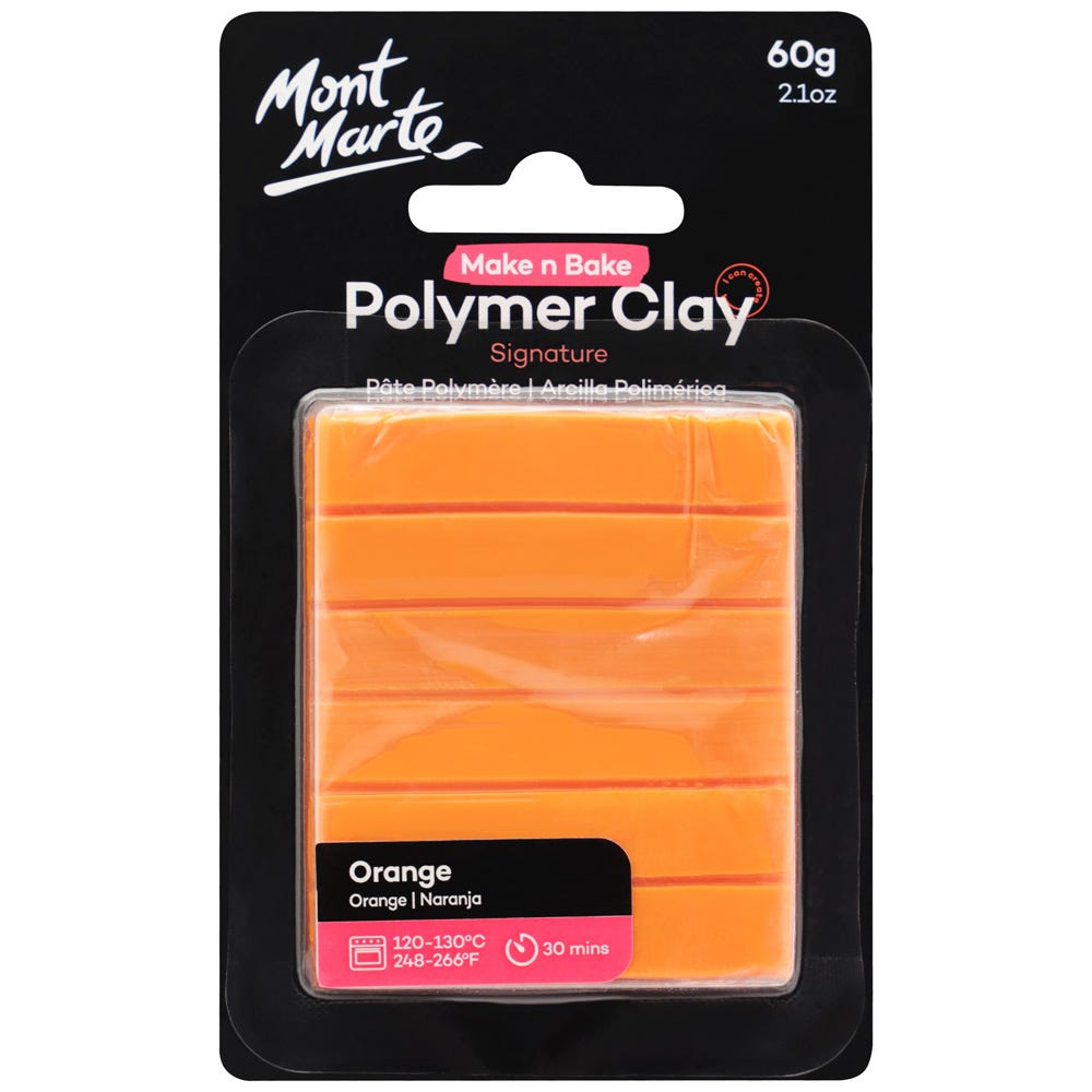 Mont Marte Make N Bake Polymer Clay Signature 60g - Orange