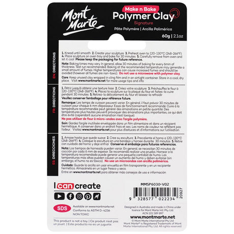 Mont Marte Make N Bake Polymer Clay Signature 60G 2 1Oz Royal Blue