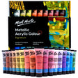 Mont Marte Metallic Acrylic Colour Paint Set Signature 36Pc X 36Ml (1.2 Us Fl.Oz)