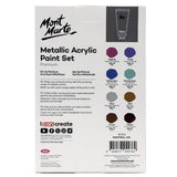 Mont Marte Metallic Acrylic Paint Set Premium 8Pc X 36Ml 1 2 Us Fl Oz