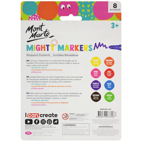 Mont Marte Mighty Markers 8Pc