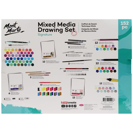 Mont Marte Mixed Media Drawing Set Signature 152Pc