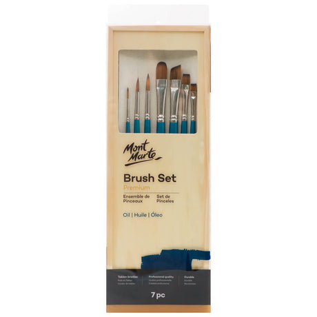 Mont Marte Oil Brush Set Premium 7Pc