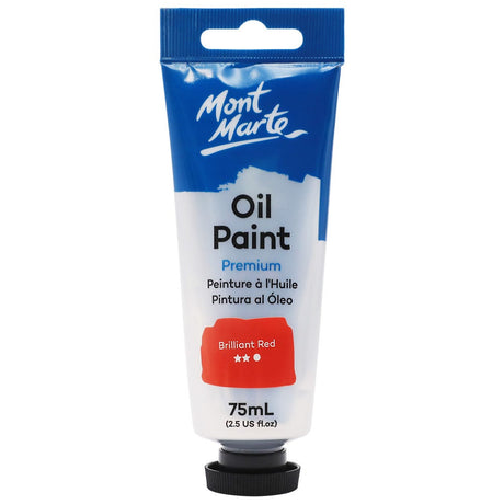 Mont Marte Oil Paint Premium 75ml - Brilliant Red