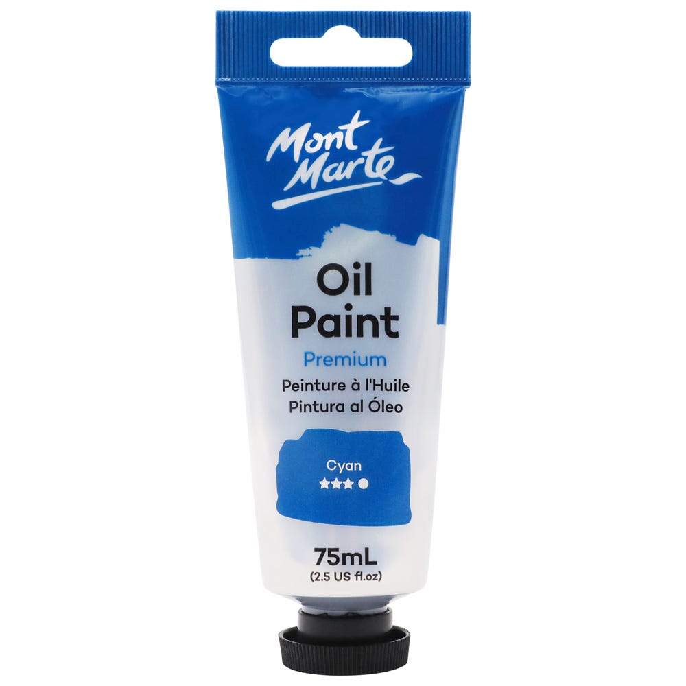 Mont Marte Oil Paint Premium 75ml - Cyan