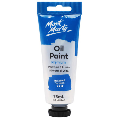 Mont Marte Oil Paint Premium 75ml - Monastral Cerulean