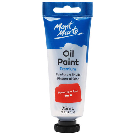 Mont Marte Oil Paint Premium 75ml - Permanent Red