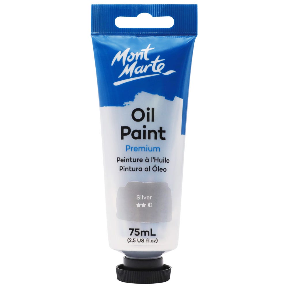Mont Marte Oil Paint Premium 75ml - Silver