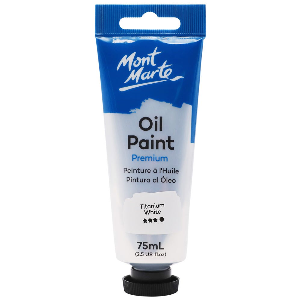 Mont Marte Oil Paint Premium 75ml - Titanium White