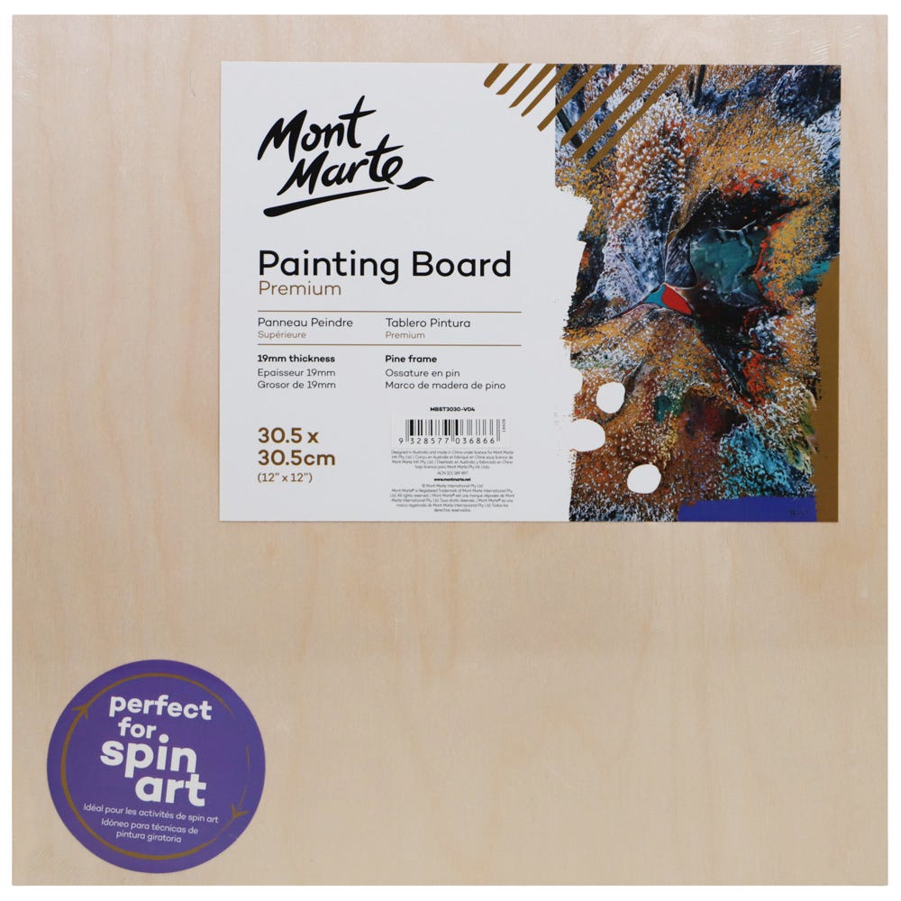 Mont Marte Painting Board Premium 30.5 X 30.5Cm (12 X 12In)