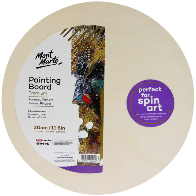 Mont Marte Painting Board Round Premium 30Cm (11.8In)