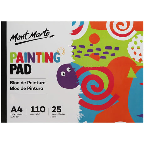 Mont Marte Painting Pad A4 110Gsm 25 Sheets