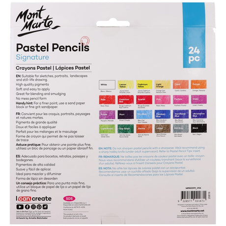 Mont Marte Pastel Pencils Signature 24Pc