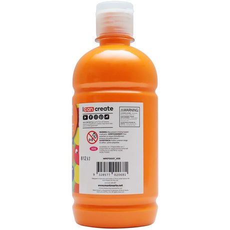 Mont Marte Poster Paint 500Ml 16 91 Us Fl Oz Orange Yellow