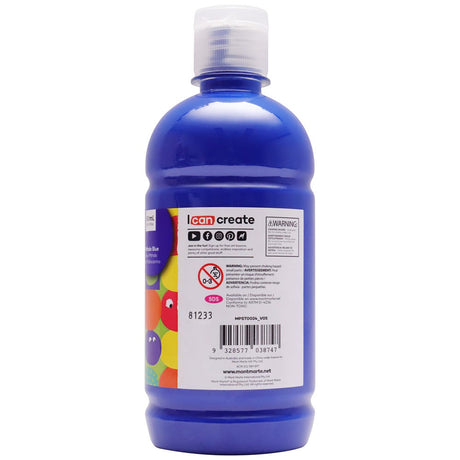 Mont Marte Poster Paint 500Ml 16 91 Us Fl Oz Phthalo Blue