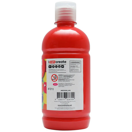 Mont Marte Poster Paint 500Ml 16 91 Us Fl Oz Scarlet