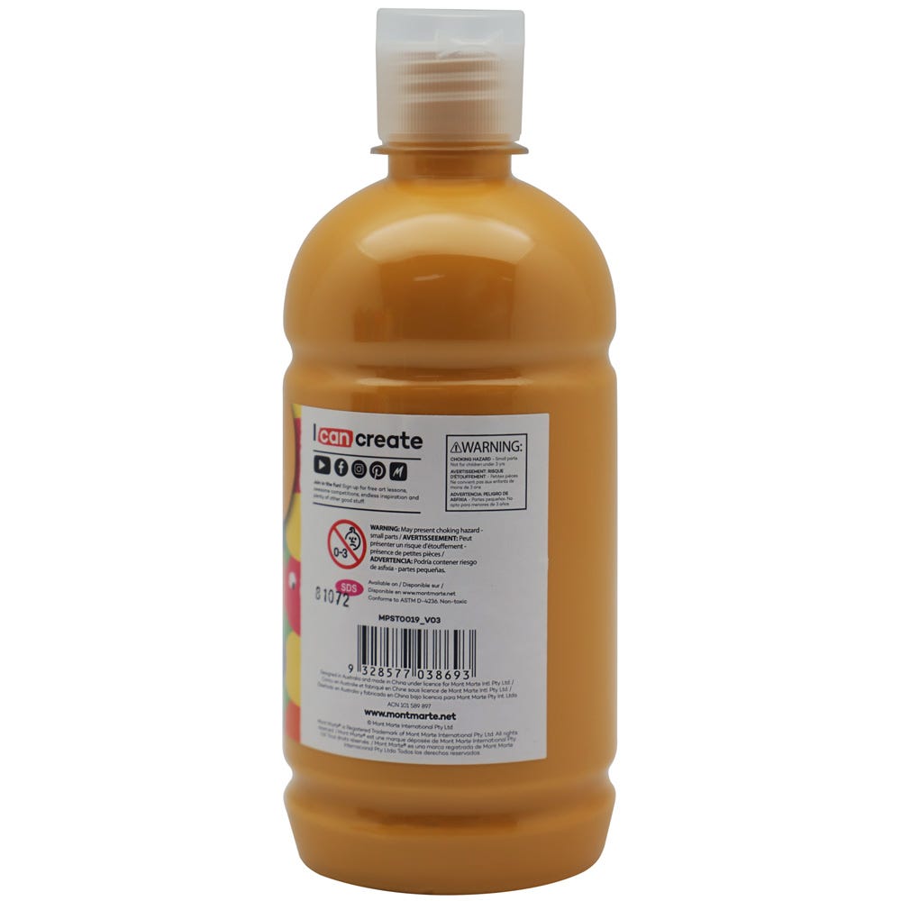 Mont Marte Poster Paint 500Ml 16 91 Us Fl Oz Yellow Ochre