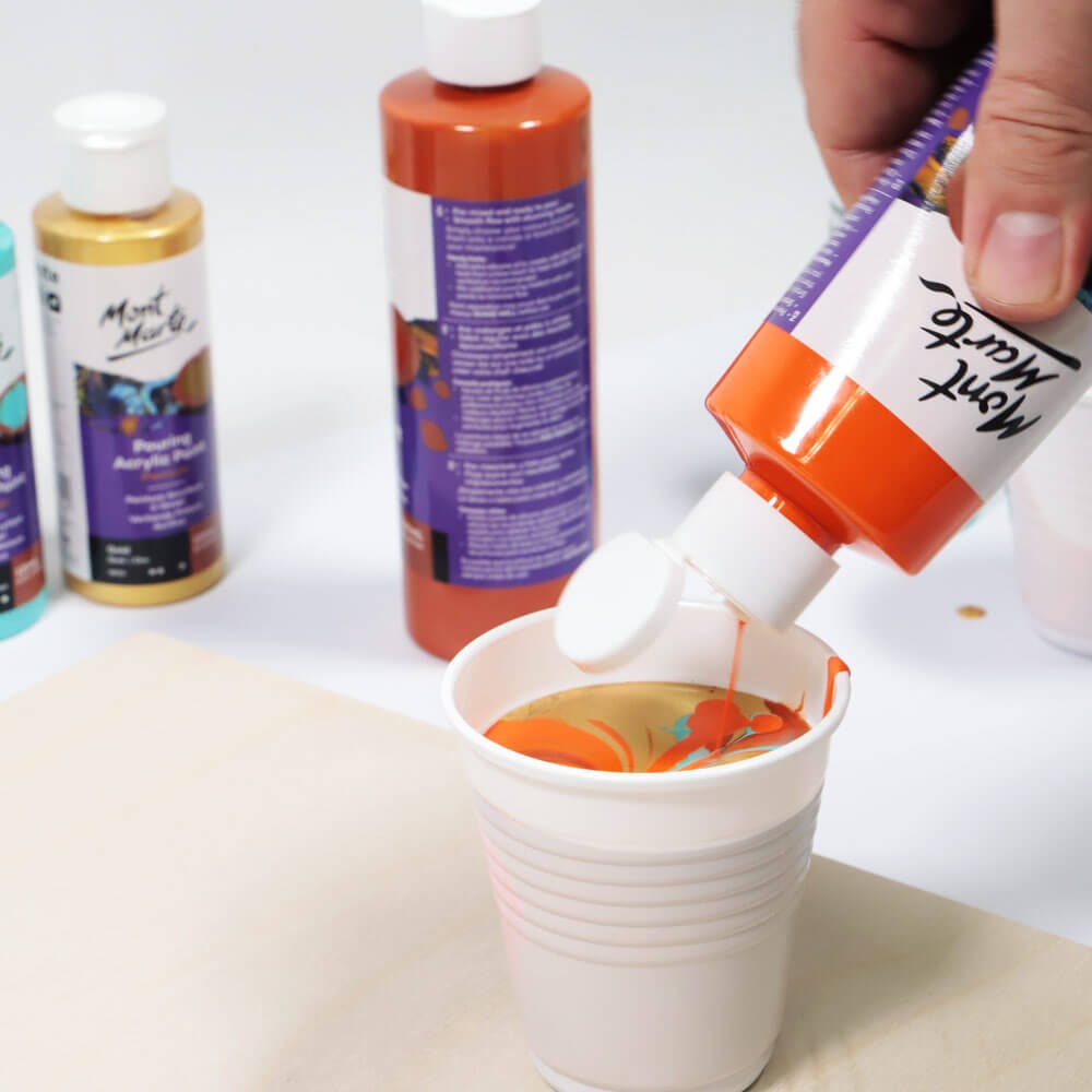 Mont Marte Pouring Acrylic Paint Premium 240Ml 8 12 Us Fl Oz Orange