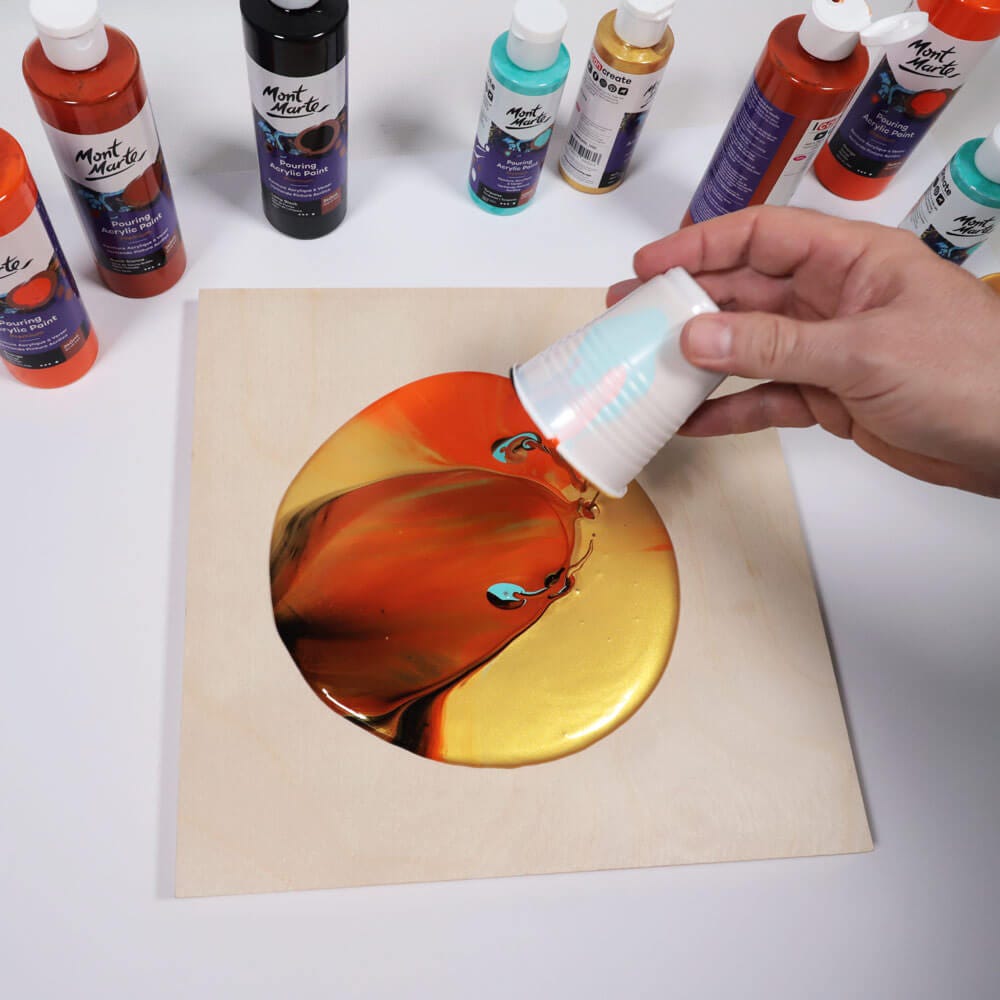 Mont Marte Pouring Acrylic Paint Premium 240Ml 8 12 Us Fl Oz Orange