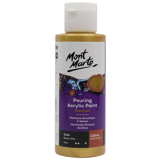 Mont Marte Pouring Acrylic Paint Premium 120ml - Gold