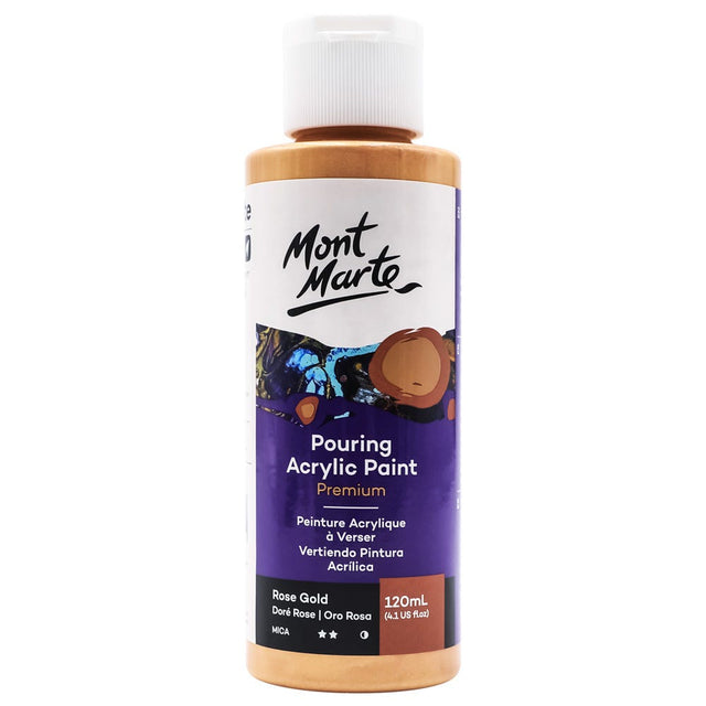 Mont Marte Pouring Acrylic Paint Premium 120ml - Rose Gold