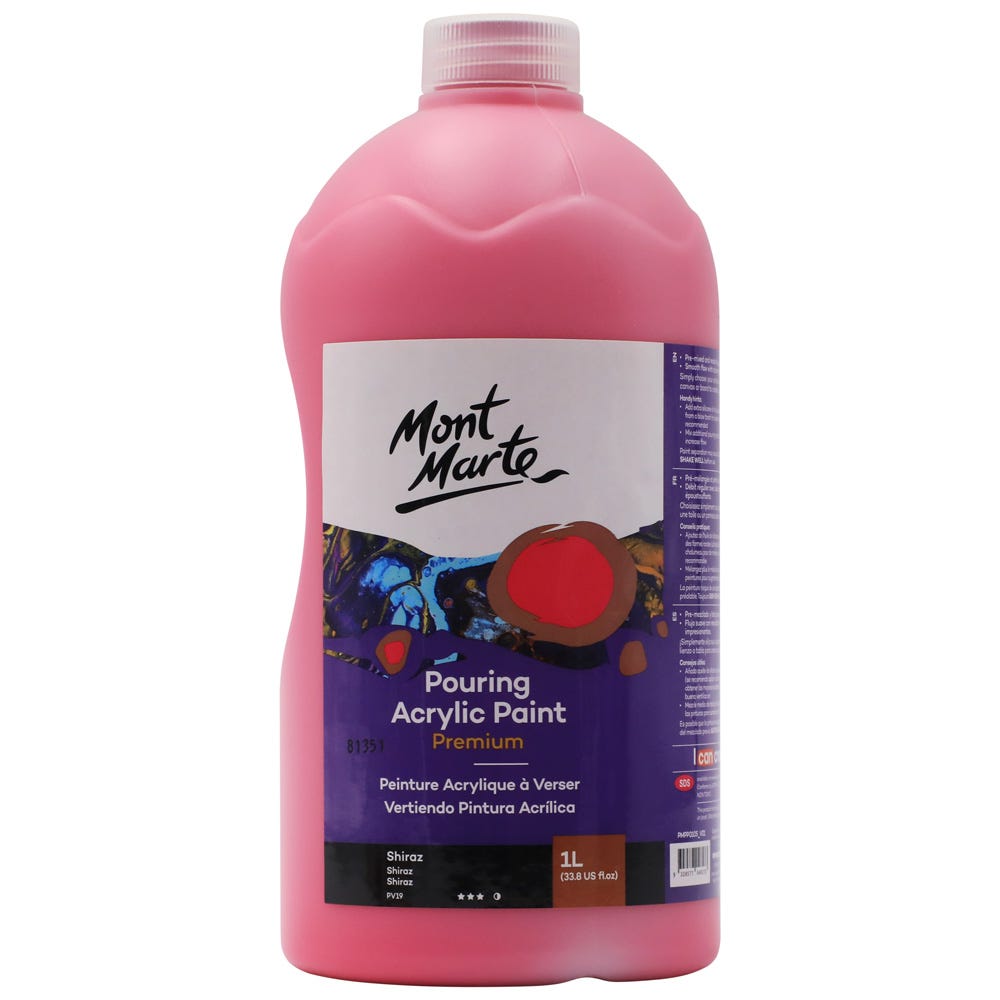 Mont Marte Pouring Acrylic Paint Premium 1L - Shiraz