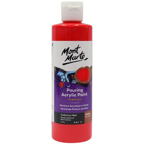 Mont Marte Pouring Acrylic Paint Premium 240ml - Cadmium Red