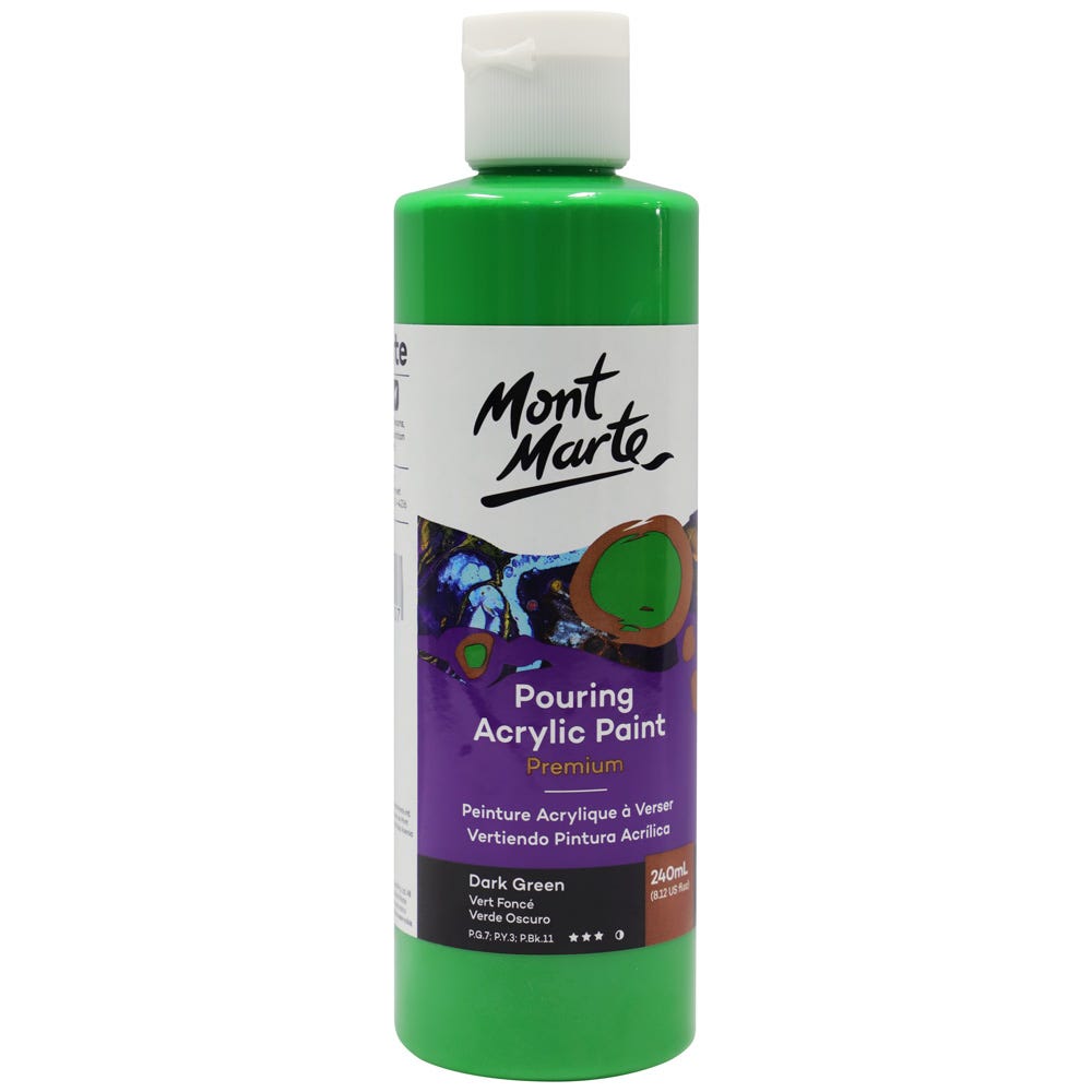 Mont Marte Pouring Acrylic Paint Premium 240ml - Dark Green