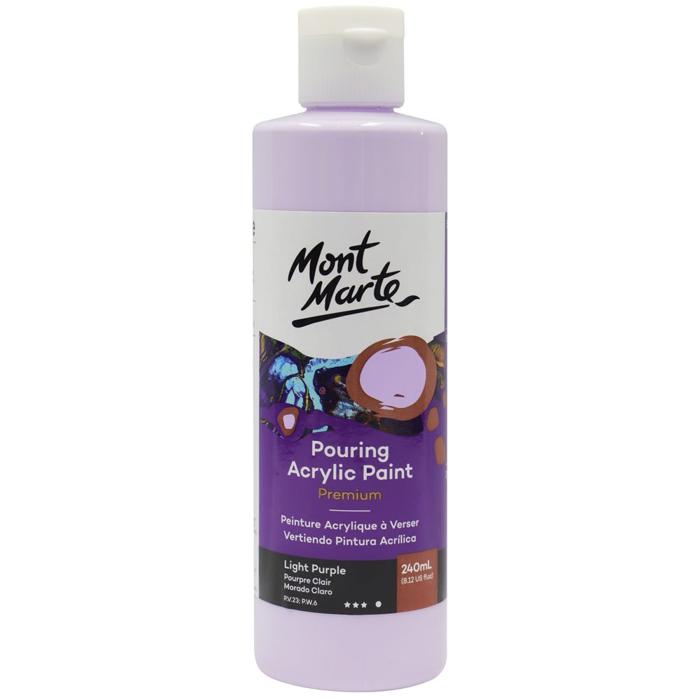 Mont Marte Pouring Acrylic Paint Premium 240ml - Light Purple