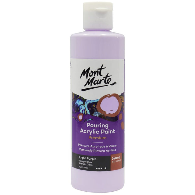 Mont Marte Pouring Acrylic Paint Premium 240ml - Light Purple