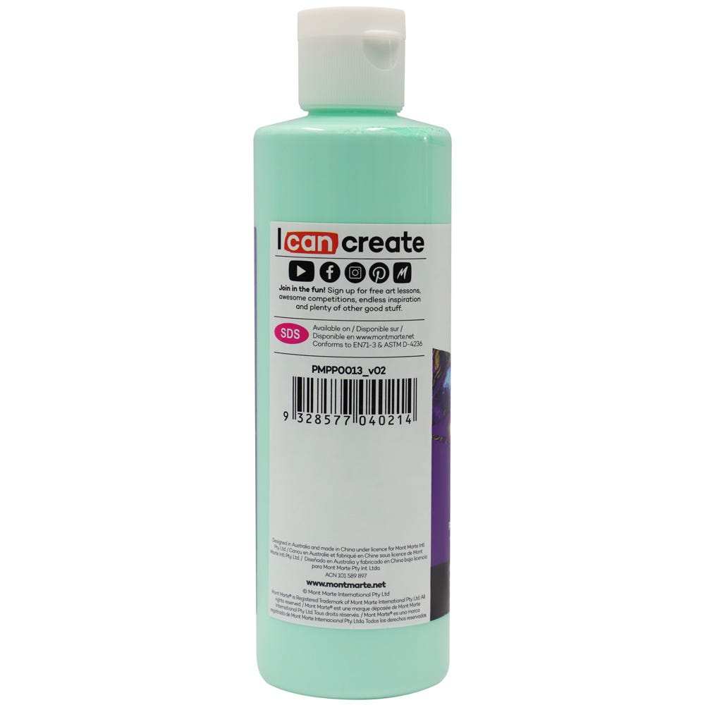 Mont Marte Pouring Acrylic Paint Premium 240Ml 8 12 Us Fl Oz Mint Green