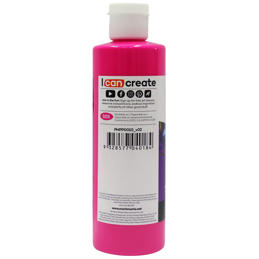 Mont Marte Pouring Acrylic Paint Premium 240Ml 8 12 Us Fl Oz Shiraz