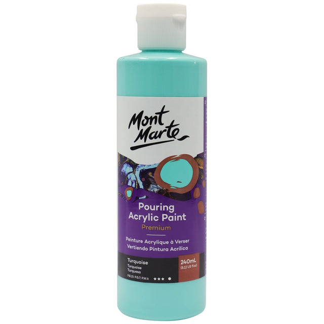 Mont Marte Pouring Acrylic Paint Premium 240ml - Turquoise